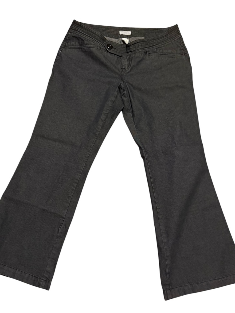Maurice’s Wide Leg Black Flare Trouser Jeans size 14 stretch